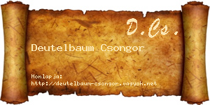 Deutelbaum Csongor névjegykártya
